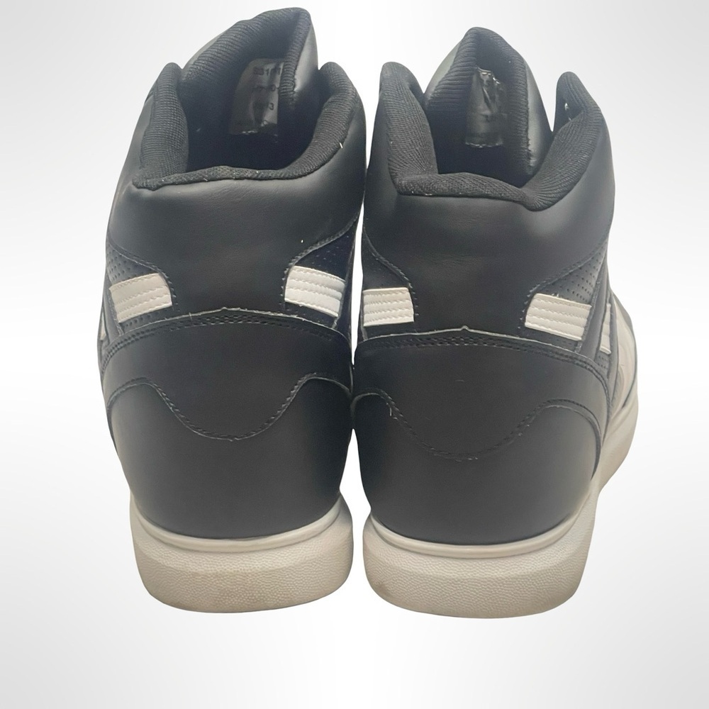 Calto Men's Black and White High-Top Height Raising Sneakers - Picture 3 of 7